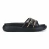 New ✔️ Cape Robbin Black Chain-Accent Platform Slide - 👩 Women 🧨