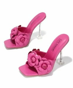 Best reviews of ❤️ Cape Robbin Pink Floral Lania Square-Heel 🩴 Sandal - 👩 Women ✨
