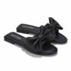Wholesale 🔔 Cape Robbin Black Bow-Accent Slide - 👩 Women 🛒