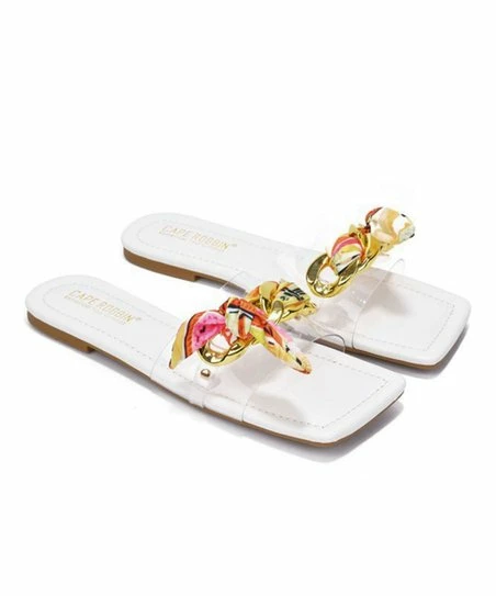 Cheap ๐ฅฐ Cape Robbin White Chain-Accent Clear-Strap Slide - ๐ฉ Women ๐ 1 Cheap ๐ฅฐ Cape Robbin White Chain-Accent Clear-Strap Slide - ๐ฉ Women ๐