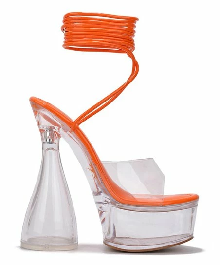 Buy ๐ Cape Robbin Orange Strappy Clear-Heel Platform ๐ฉด Sandal - ๐ฉ Women ๐ 1 Buy ๐ Cape Robbin Orange Strappy Clear-Heel Platform ๐ฉด Sandal - ๐ฉ Women ๐