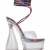 Buy 😀 Cape Robbin Purple Multicolor Strappy Clear-Heel Platform 🩴 Sandal - 👩 Women 🛒