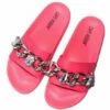 Discount ✔️ Cape Robbin Pink Rhinestone Chain-Accent Slide - 👩 Women 😉