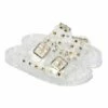 Budget 🌟 Cape Robbin White Transparent Studded Double-Buckle Jelly 🩴 Sandal - 👩 Women ⌛