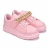 Best reviews of 🥰 Cape Robbin Blush & Goldtone Chain-Crossed Faux Leather 👟 Sneaker - 👩 Women 😀