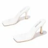 Best reviews of 🛒 Cape Robbin White Clear-Strap Square-Toe Heeled 🩴 Sandal - 👩 Women 🌟