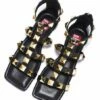 Brand new 🧨 Cape Robbin Black Studded Strappy Square-Toe Gladiator 🩴 Sandal - 👩 Women 😍