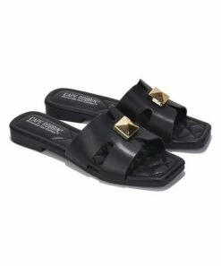Best reviews of 😍 Cape Robbin Black Stud-Accent Band-Strap 🩴 Sandal - 👩 Women 🎉