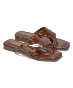 Outlet 😀 Cape Robbin Brown Cutout-Strap Square-Toe 🩴 Sandal - 👩 Women 😉