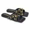 Best Pirce 🛒 Cape Robbin Black Spike-Accent Square-Toe 🩴 Sandal - 👩 Women 🎉