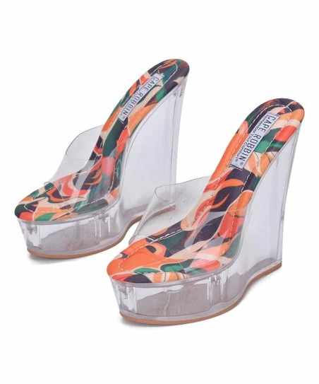 New ๐ Cape Robbin Orange & Clear Abstract Platform Wedge ๐ฉด Sandal - ๐ฉ Women ๐ 1 New ๐ Cape Robbin Orange & Clear Abstract Platform Wedge ๐ฉด Sandal - ๐ฉ Women ๐