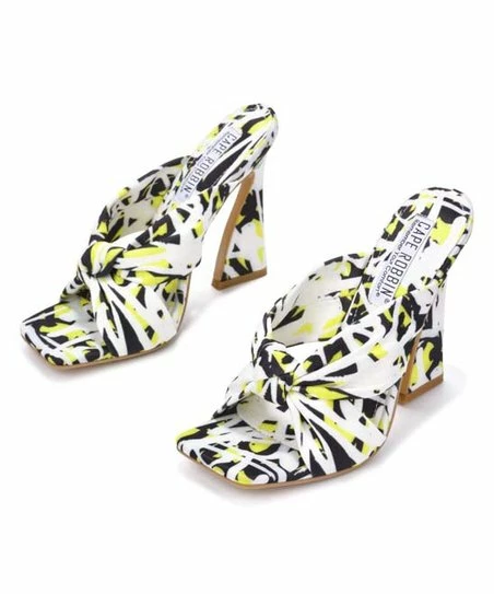 Outlet โจ Cape Robbin White & Yellow Abstract Knot-Strap Heeled ๐ฉด Sandal - ๐ฉ Women โค๏ธ 1 Outlet โจ Cape Robbin White & Yellow Abstract Knot-Strap Heeled ๐ฉด Sandal - ๐ฉ Women โค๏ธ