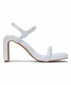 Outlet 🥰 Cape Robbin White Chunky-Heel Square-Toe 🩴 Sandal - 👩 Women 👍