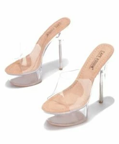 Discount 🧨 Cape Robbin Beige & Clear Peep-Toe Platform 🩴 Sandal - 👩 Women 🎉