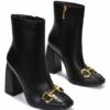 Budget 🔔 Cape Robbin Black & Goldtone Bit-Accent Ankle Boot - 👩 Women ⌛