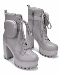 Best Sale 😍 Cape Robbin Grey Side-Pouch Heeled Ankle Boot - 👩 Women 🥰