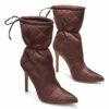 Promo 🔔 Cape Robbin Brown Quilted Drawstring Bootie - 👩 Women 🔔