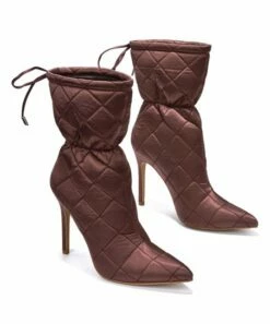 Promo 🔔 Cape Robbin Brown Quilted Drawstring Bootie - 👩 Women 🔔