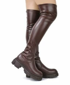 Promo 🥰 Cape Robbin Brown Chunky Sole Over-the-Knee Boot - 👩 Women 🌟