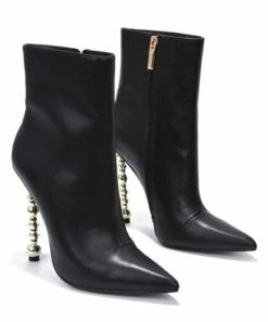 Best Sale 🥰 Cape Robbin Black Beaded-Heel Boot - 👩 Women 👍