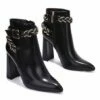 Hot Sale ⌛ Cape Robbin Black Chain-Accent Bootie - 👩 Women ❤️