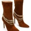 New 🧨 Cape Robbin Brown Chain-Accent Bootie - 👩 Women 🔔