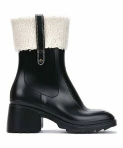 Discount 🤩 Cape Robbin Black Sherpa-Cuff Pointed-Toe Boot - 👩 Women 🧨